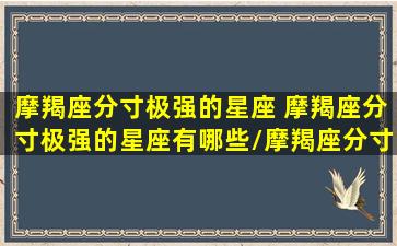 摩羯座分寸极强的星座 摩羯座分寸极强的星座有哪些/摩羯座分寸极强的星座 摩羯座分寸极强的星座有哪些-我的网站